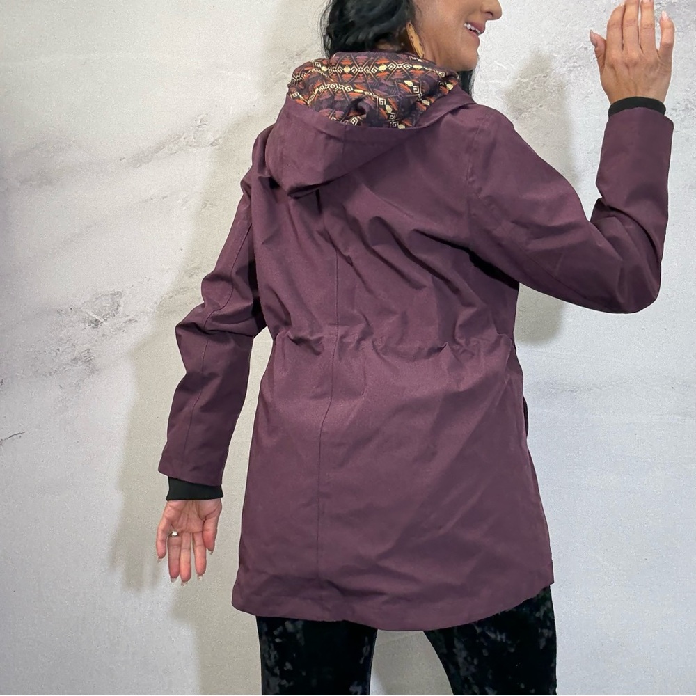 Pendleton Maroon Utility Jacket With Patterned Tr… - image 3